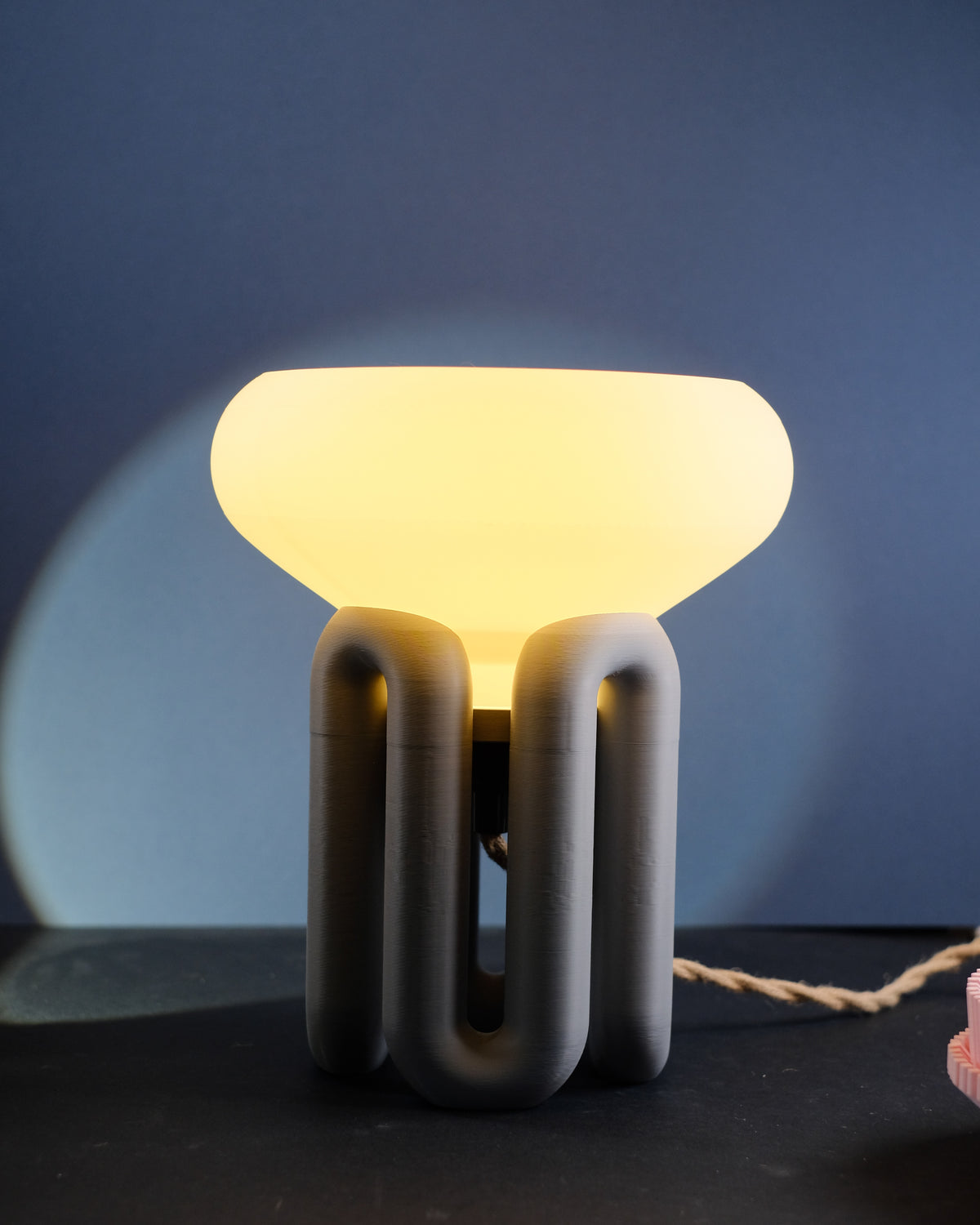 Lampenfuß Wellen-Design (ohne Elektrik)