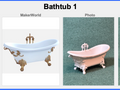 Puppenhaus Mini Badewanne aus der viktorianischen Ära 1 Miniatur 1:12