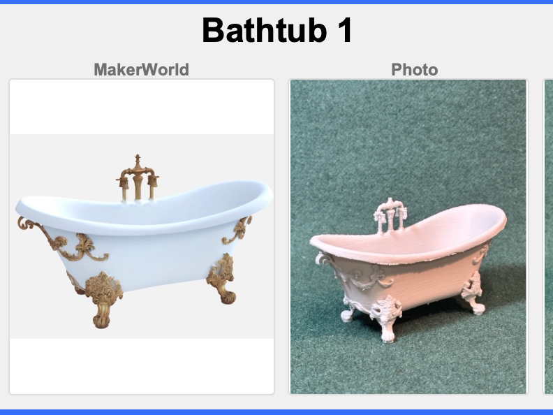 Puppenhaus Mini Badewanne aus der viktorianischen Ära 1 Miniatur 1:12