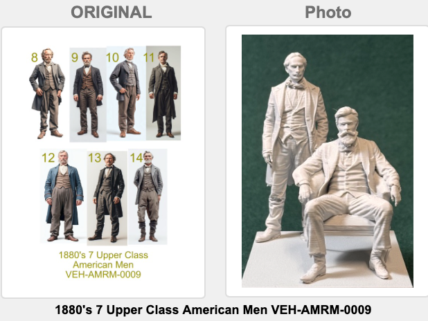 1880er Jahre Amerikanische Herren der Oberschicht Figur Deko Statue Vitrine