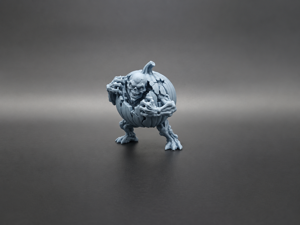 Kürbisschalen-Zombie Halloween-Monster Figur Deko