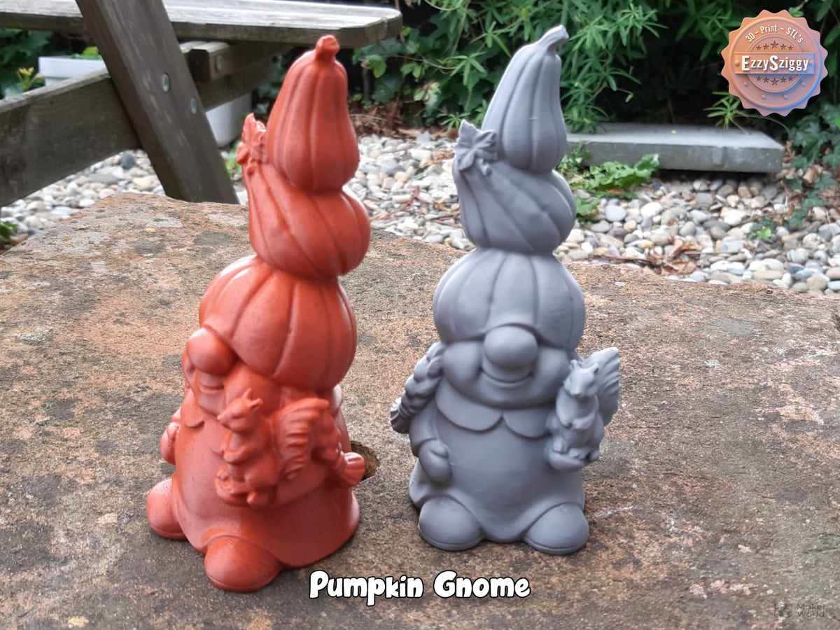 Kürbis-Gnom Figur Deko Statue Halloween Grusel Gothic Horror Gartenzwerg