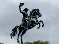 Cowboy Horse Rider 2D Wandkunst Wandbild Wanddeko Wanddekoration Tierfigur