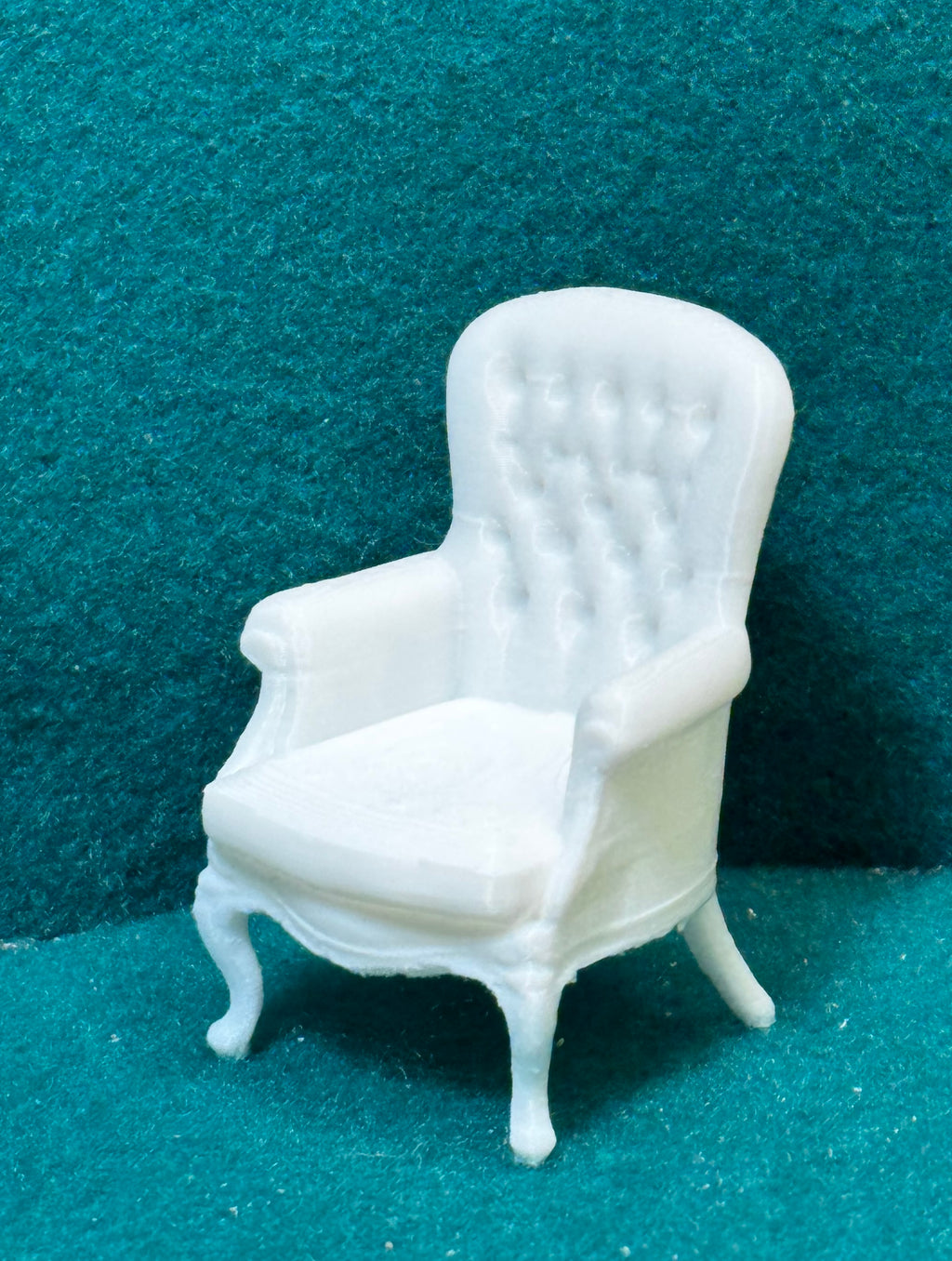 Sessel 3 Geheimnisvolles Möbelstück Figur Deko Statue Puppenhaus Miniatur