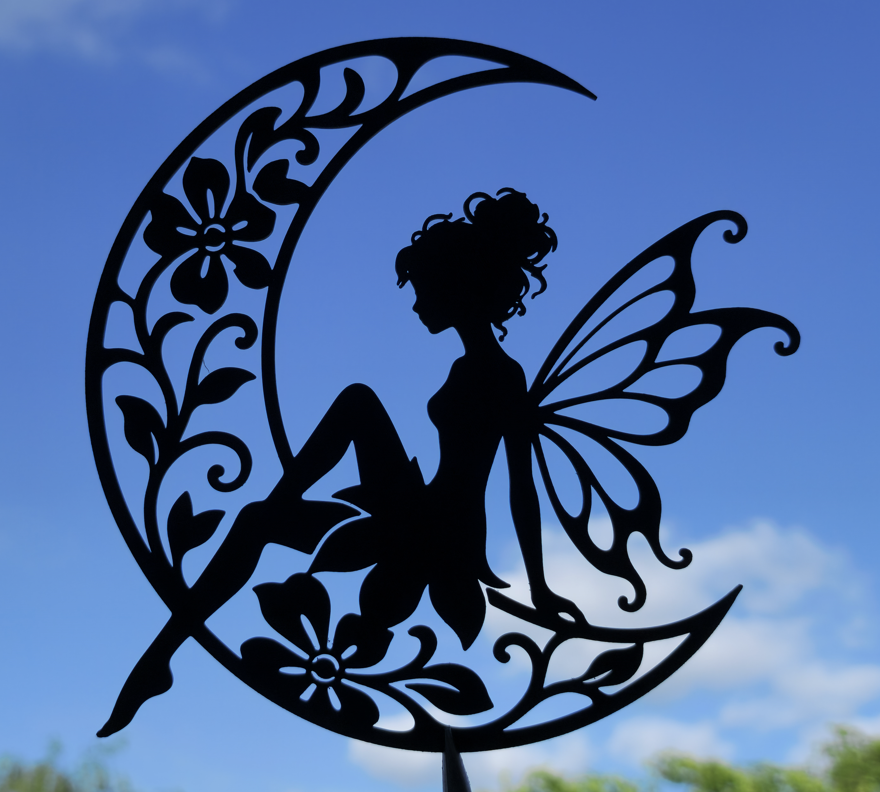 Mondfee 2D Wandkunst Fantasy Blumen Dekor Wandbild Wanddeko Wanddekoration