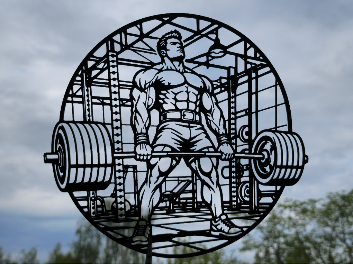 Schweres Kreuzheben Fitnessstudio 2D Wandkunst Wandbild Wanddeko Deko