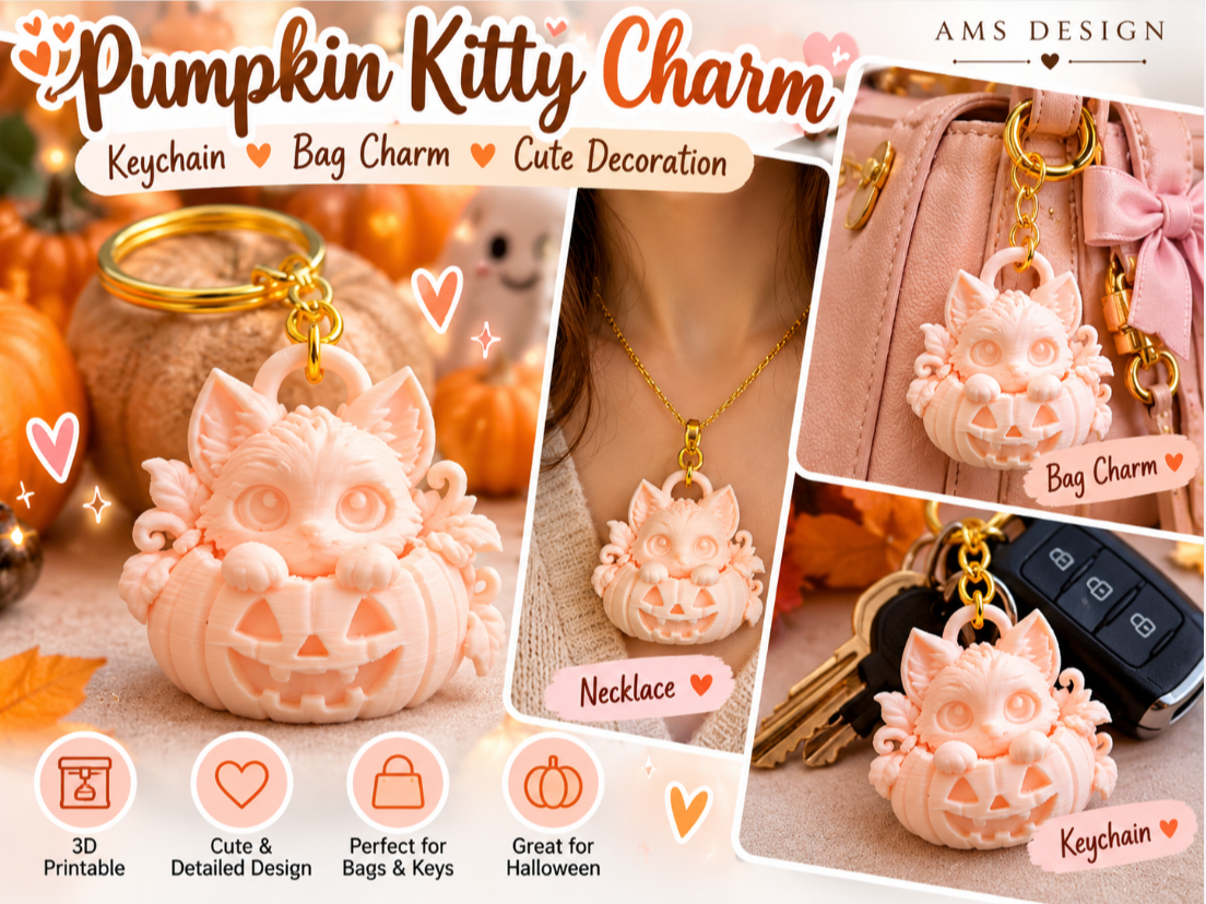 Kürbis-Katzen-Anhänger Halloween-Schlüsselanhänger ohne Kette Schmuck Deko