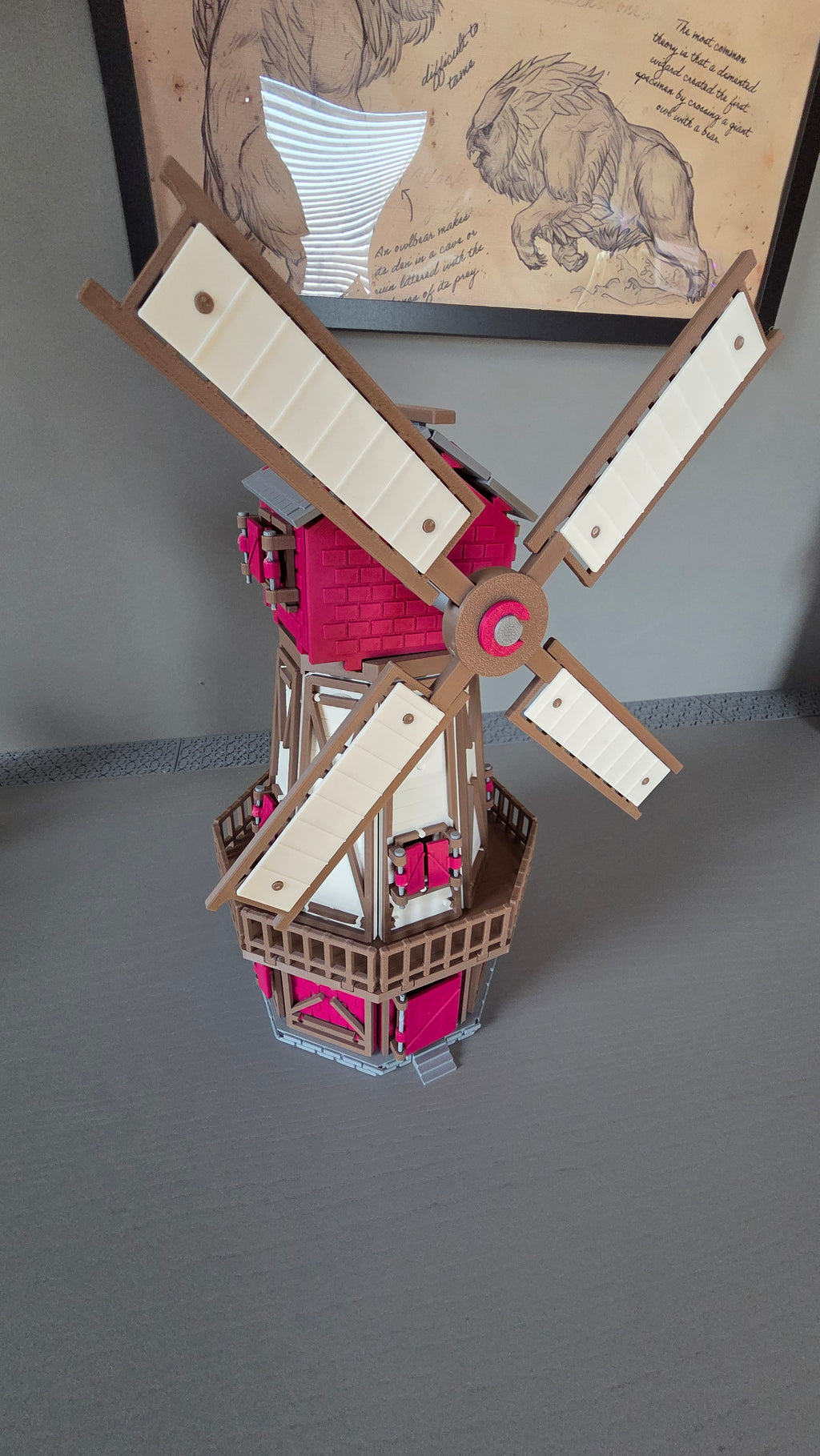KORNWACHT Mehrteilige Windmühle Selbst Bauen Figur Deko Statue Skulptur