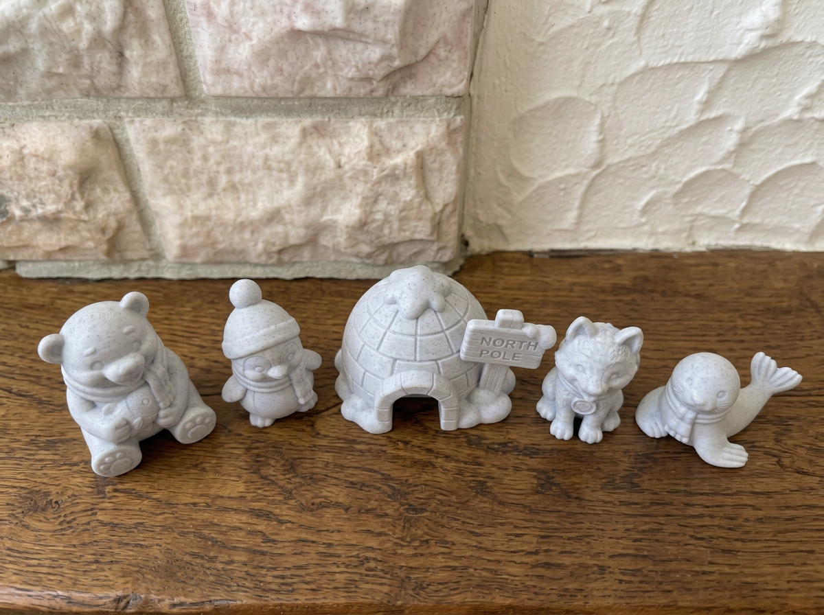 Arktis Weihnachtsfiguren Set 5-teilig