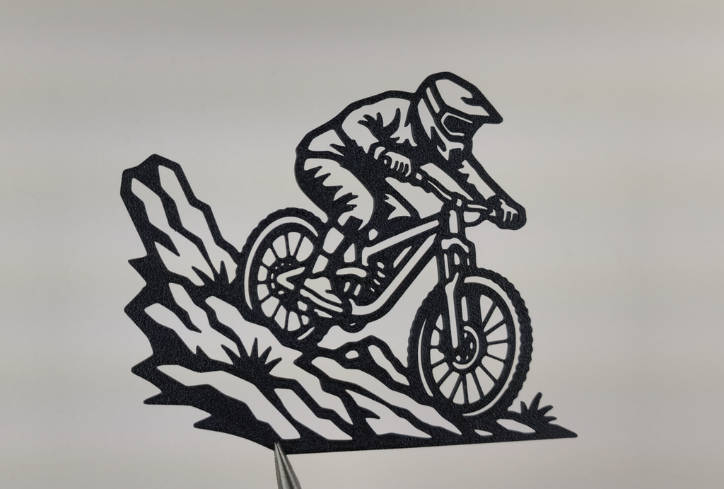 Mountainbike Downhill 2D Wandkunst Wandbild Wanddeko Wanddekoration Deko