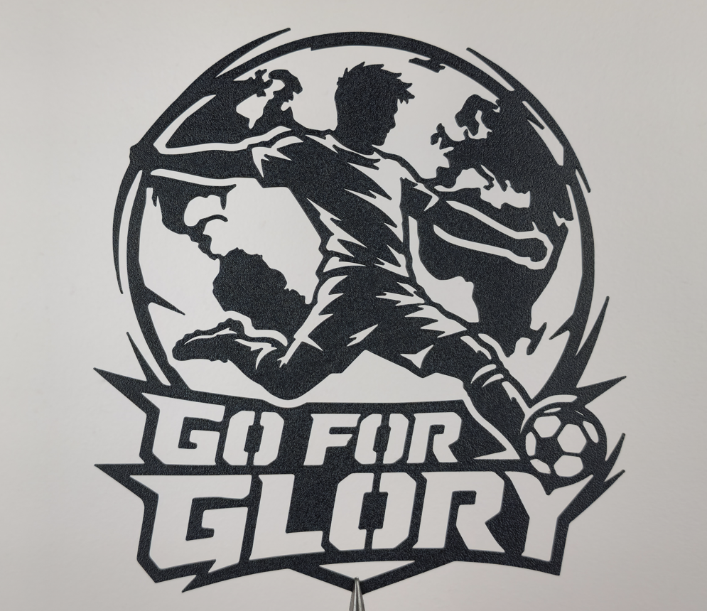Fußball Wandkunst Dekor 'Go For Glory' Wandbild Wanddeko Wanddekoration