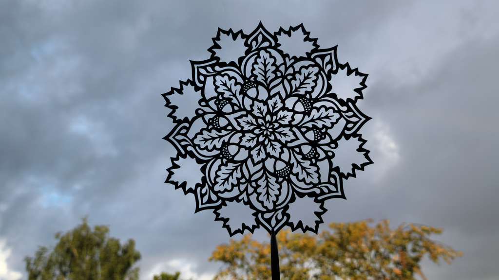 Herbst-Mandala Wandkunst-Dekor Wandbild Wanddeko Wanddekoration Wohnzimmer