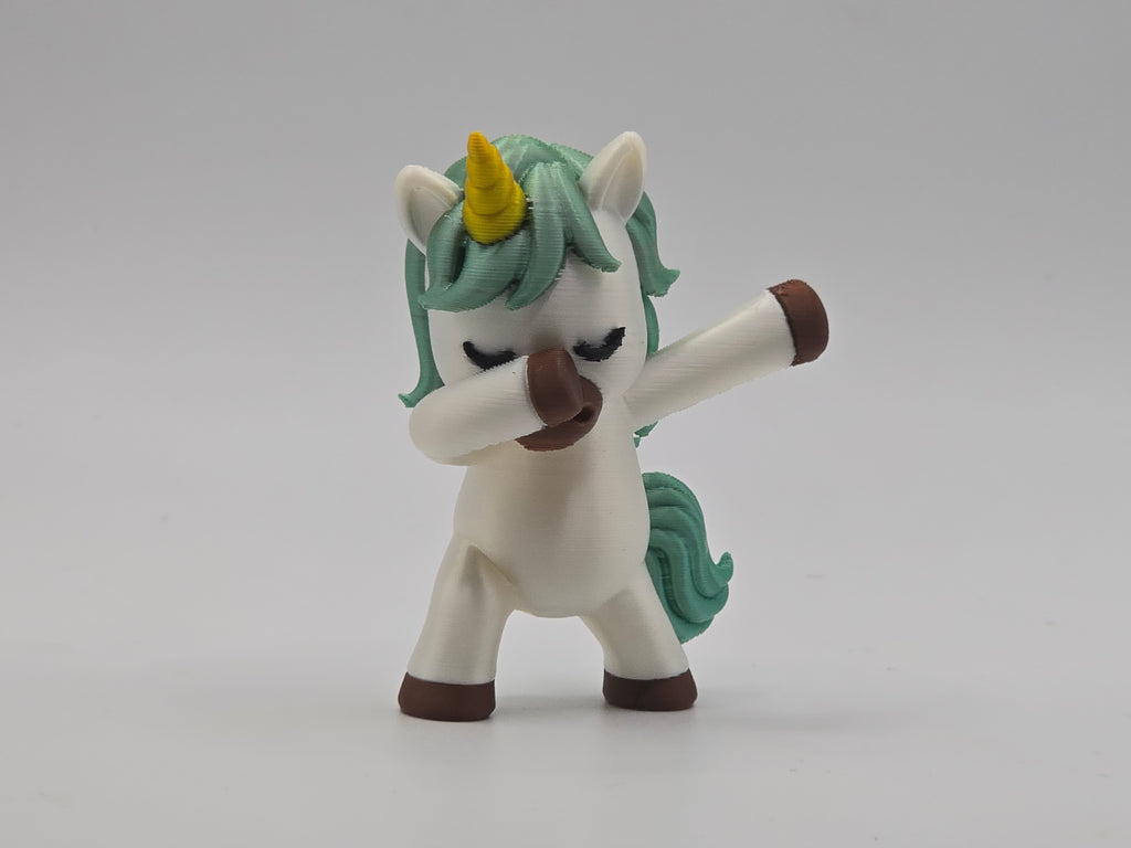 Niedliche Einhorn-Dabbing-Figur Deko Statue Fantasy Mittelalter süß Kawaii