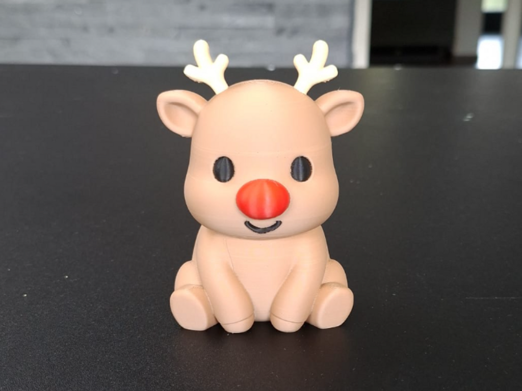 Süßer Rudolf Mehrfarbig + keine Version Figur Deko Statue Weihnachten süß