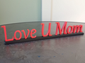 Love U Mama Schild Figur Deko Statue Valentinstag Liebe Geschenk Skulptur