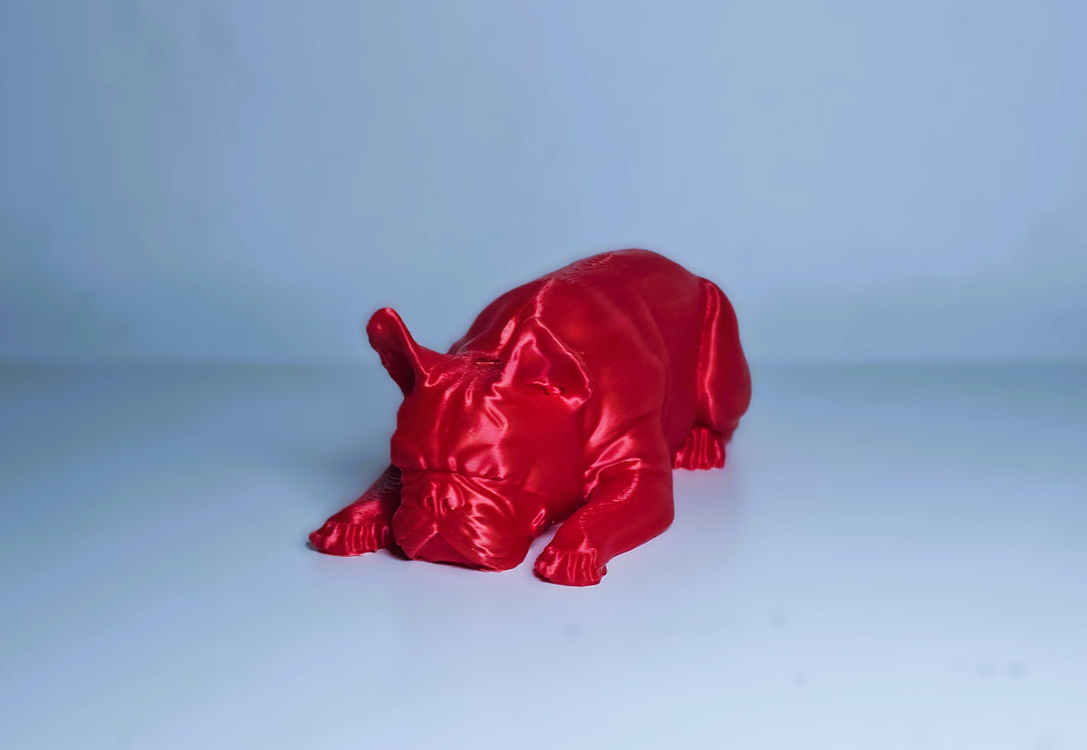 Französische Bulldogge schlafend Figur