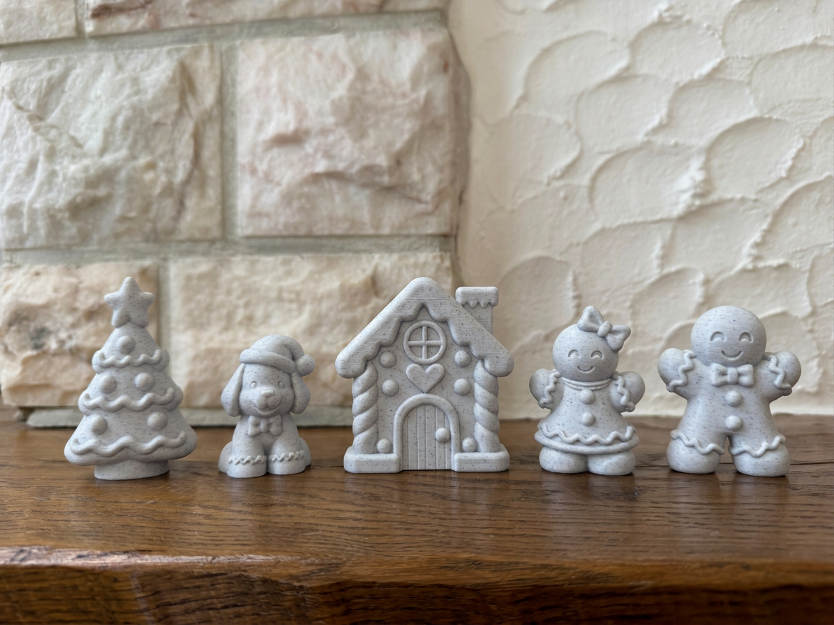 Lebkuchen Figuren Set 5-teilig Weihnachtsdeko