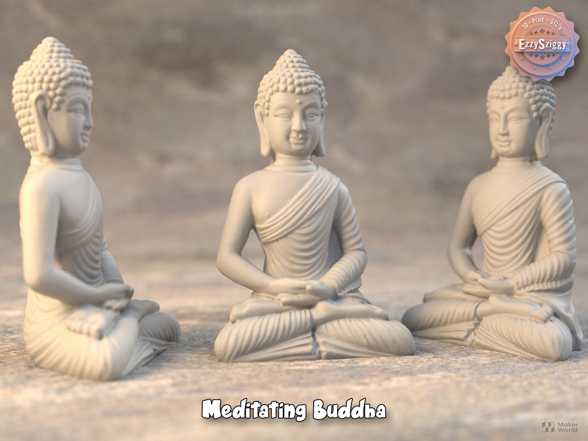 Meditierend Buddha Figur Deko Statue Mythologie Antik Skulptur Dekoration