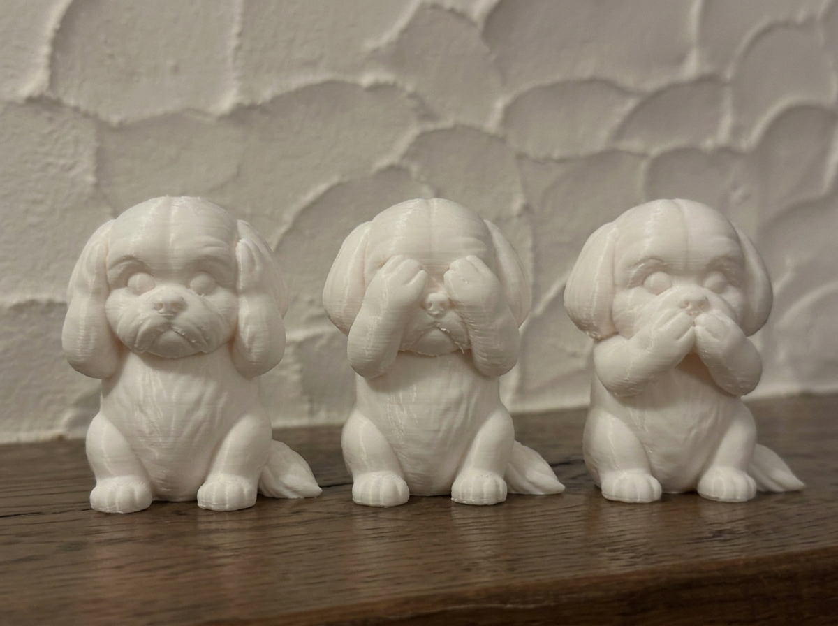 Nichts hören, sehen, sagen Figuren-Set Shih Tzu