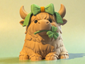 Hochlandrind St. Patricks Day Figur Deko