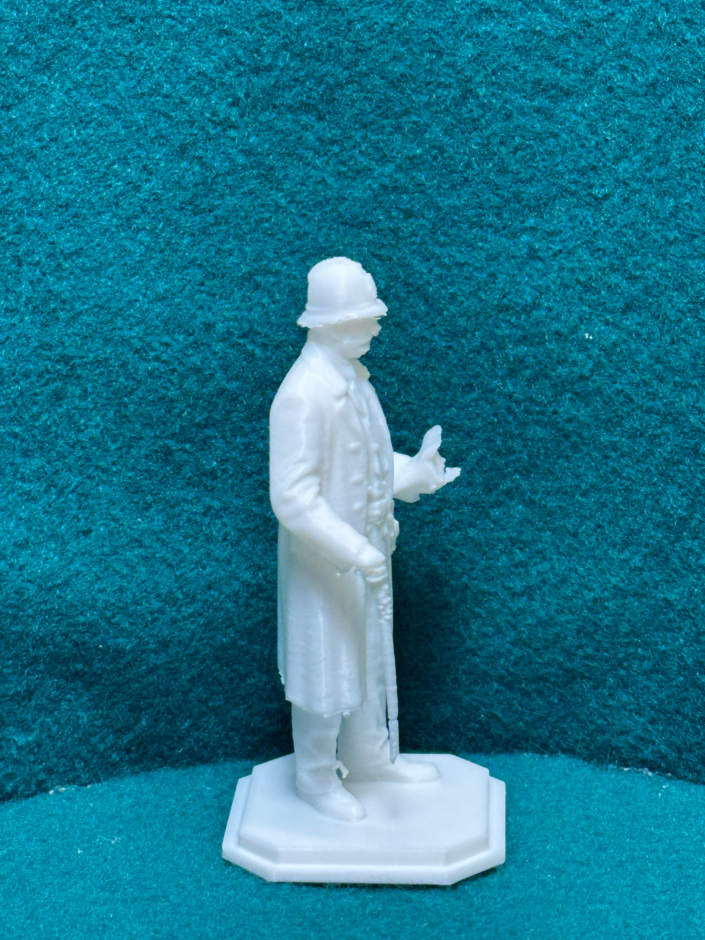 Polizeiinspektor Mysteriöse Figur Deko Statue Puppenhaus Miniatur Diorama