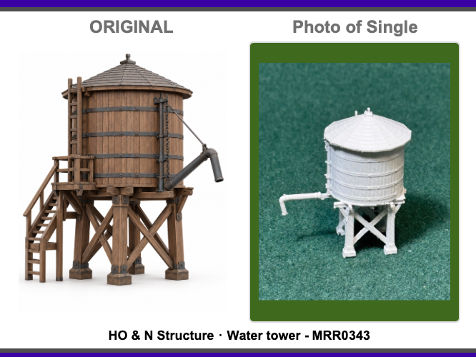 HO & N Struktur Wasserturm Modelleisenbahn H0 Spur N Puppenhaus Miniatur