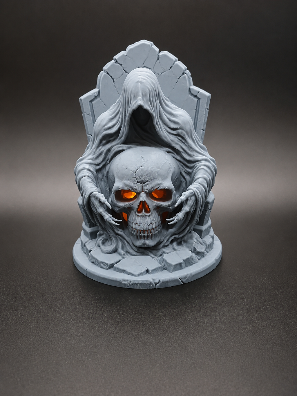 Sensenmann-Schädel Halloween Laterne Figur Deko