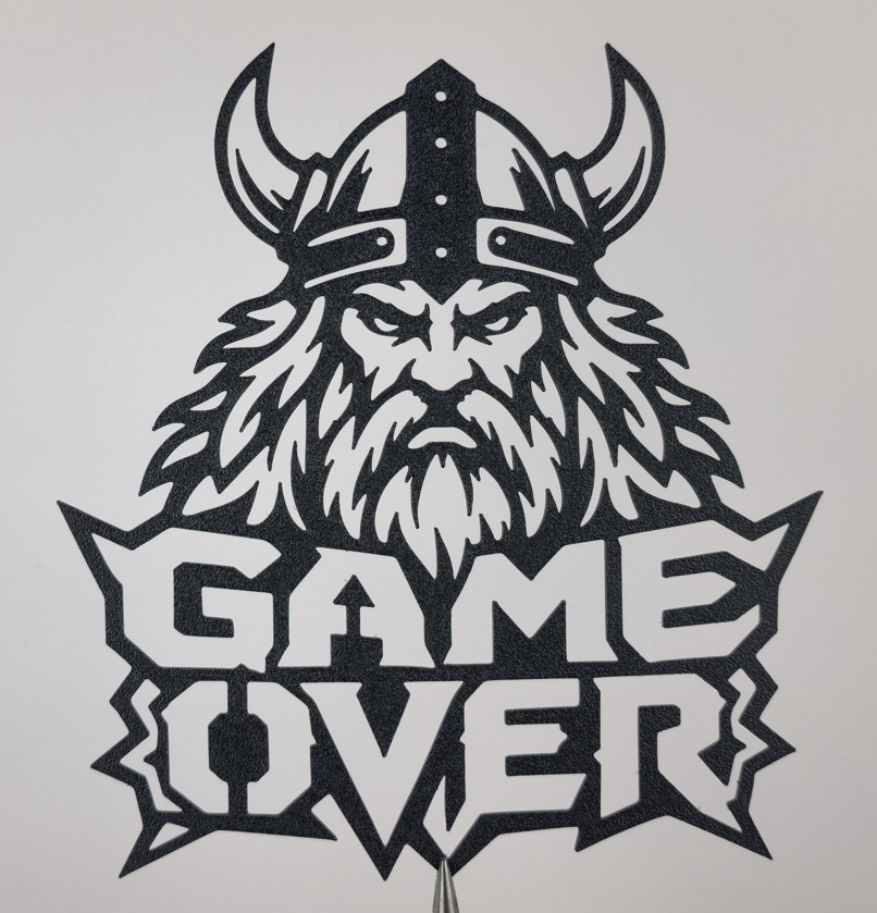 Game Over Wikinger Wandkunst-Dekor Wandbild Wanddeko Wanddekoration Deko