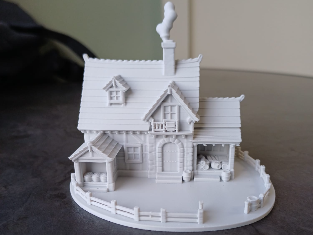 Gemütliche Bauernhaus-Miniatur Figur Deko Statue Puppenhaus Puppenstube