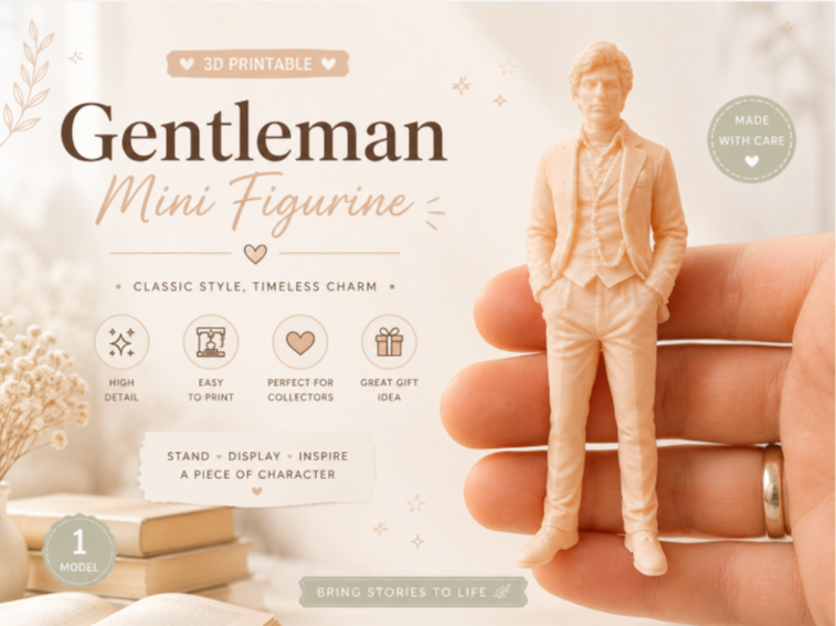 Elegante Gentleman Miniaturfigur Deko Statue Skulptur Dekoration Geschenk