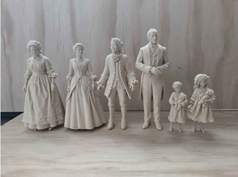 Viktorianisches Familienset & Dienstboten 6 Mini-Figuren Deko Statue