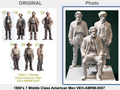 1880er 7 Amerikanische Männer der Mittelschicht Figur Deko Statue Miniatur