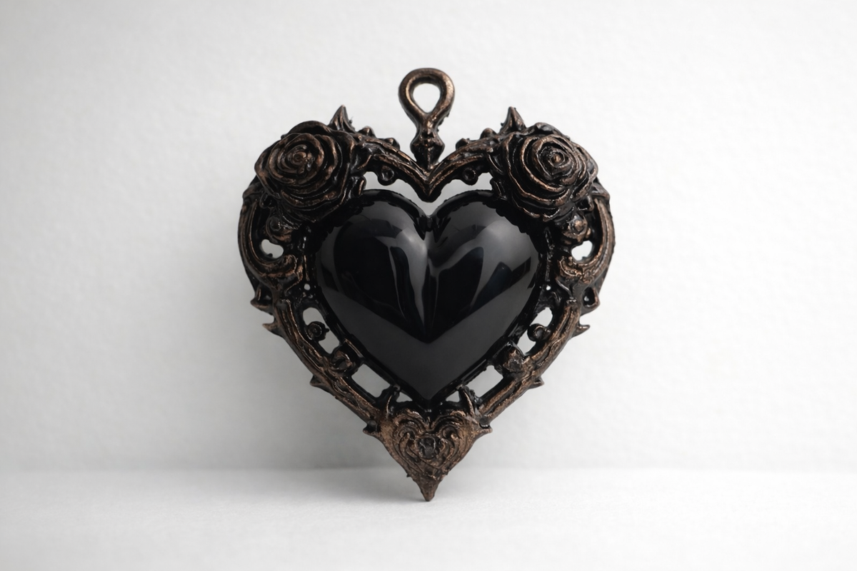 Ewiges Gotisches Rosenherz Figur Deko Statue Valentinstag Liebe Geschenk
