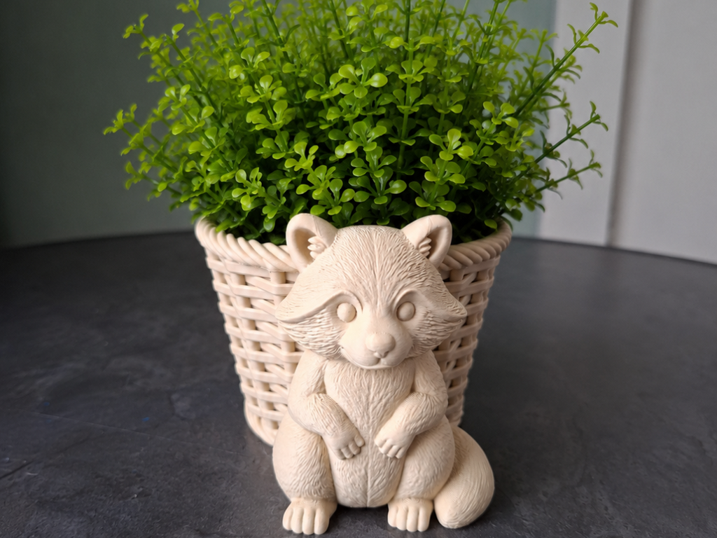 Süßer Waschbär-Pflanztopf Blumentopf Übertopf Tierliebhaber Geschenk süß