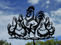 Cooler Hahn Boss Wandkunst Deko Wandbild Wanddeko Wanddekoration Tierfigur