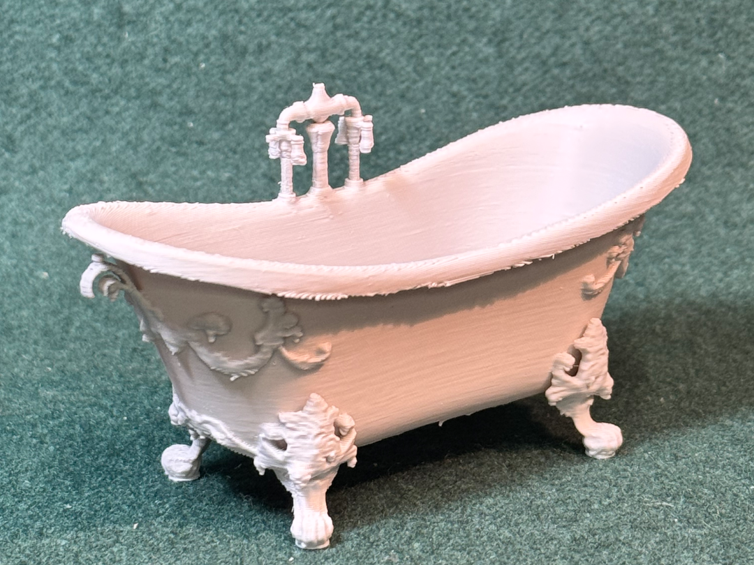 Puppenhaus Mini Badewanne aus der viktorianischen Ära 1 Miniatur 1:12