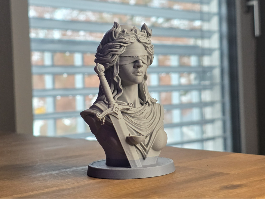 Büste einer griechischen Frau mit verbundenen Augen Figur Deko Statue