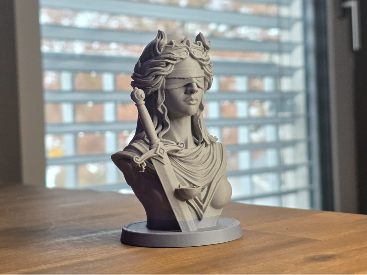 Büste einer griechischen Frau mit verbundenen Augen Figur Deko Statue