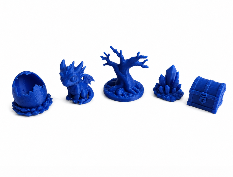 Drachenhort Miniaturen-Set 5 Fantasiestücke Figur Deko Statue Fantasy