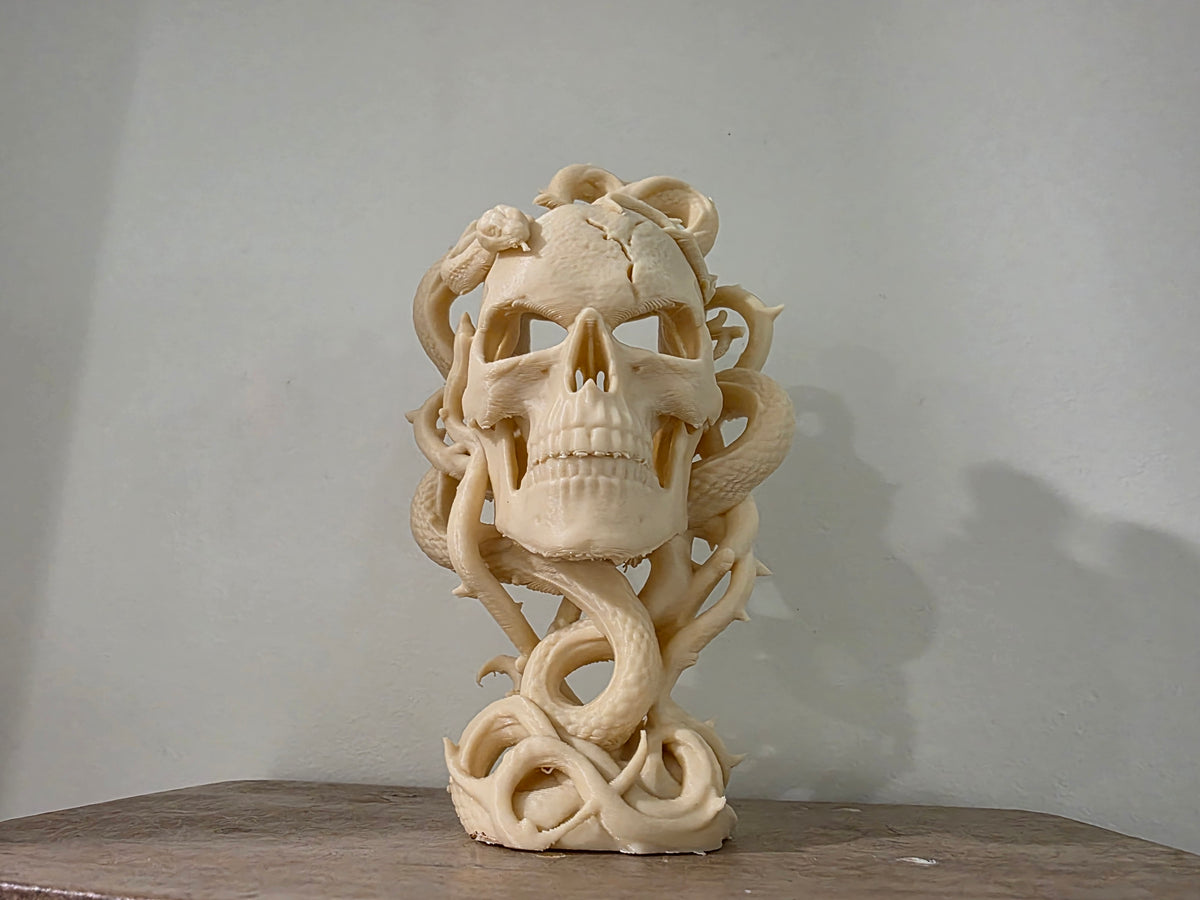 Gothic Schlangen-Totenkopf Halloween Deko
