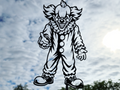 Gruseliger Clown 2D Wandkunst Wandbild Wanddeko Wanddekoration Wohnzimmer