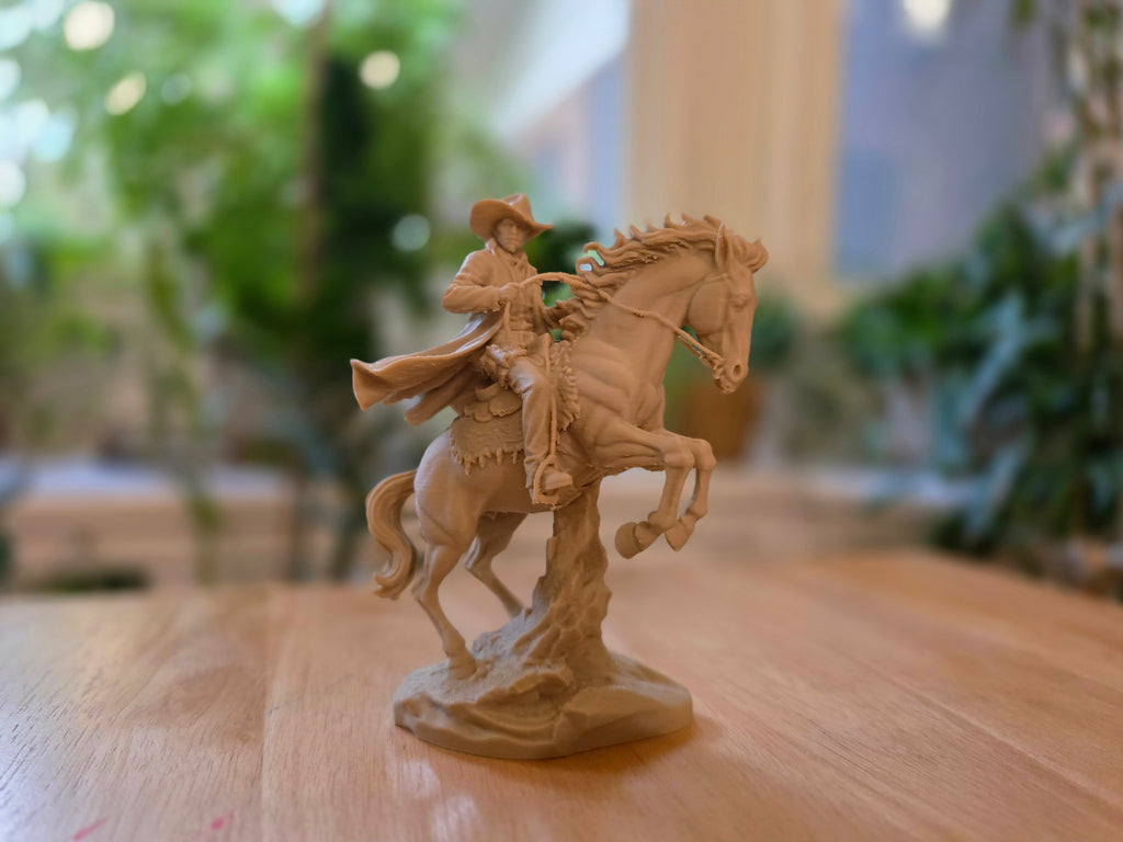 Cowboy Western Skulptur Bronze-Optik