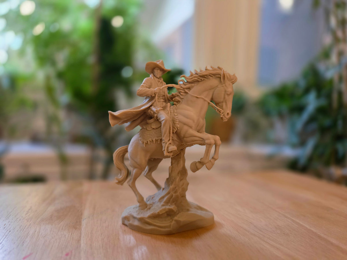 Cowboy Western Skulptur Bronze-Optik
