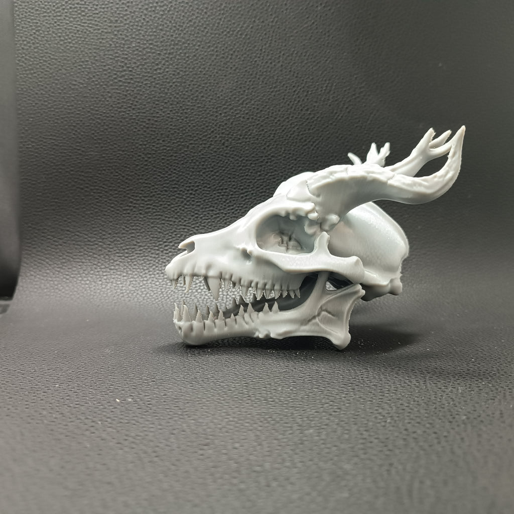Realistischer Drachenschädel Figur Deko
