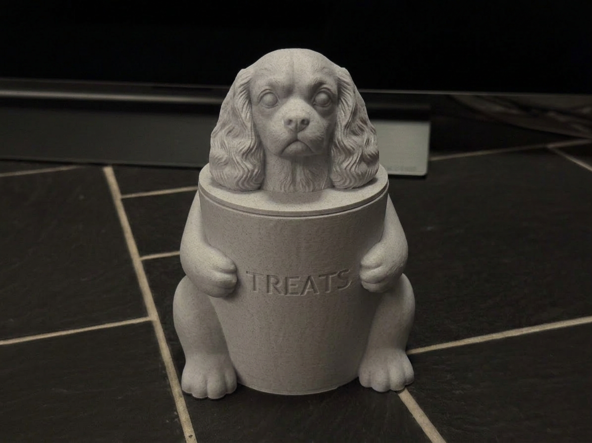 Deko-Dose Cavalier King Charles mit Deckel