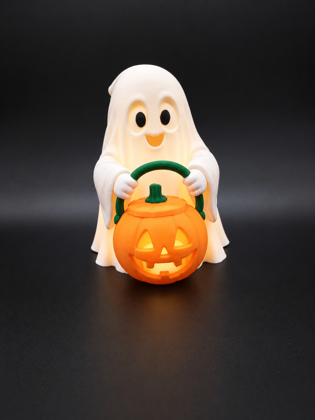 Niedliche Geister-Kürbislaterne Figur Deko
