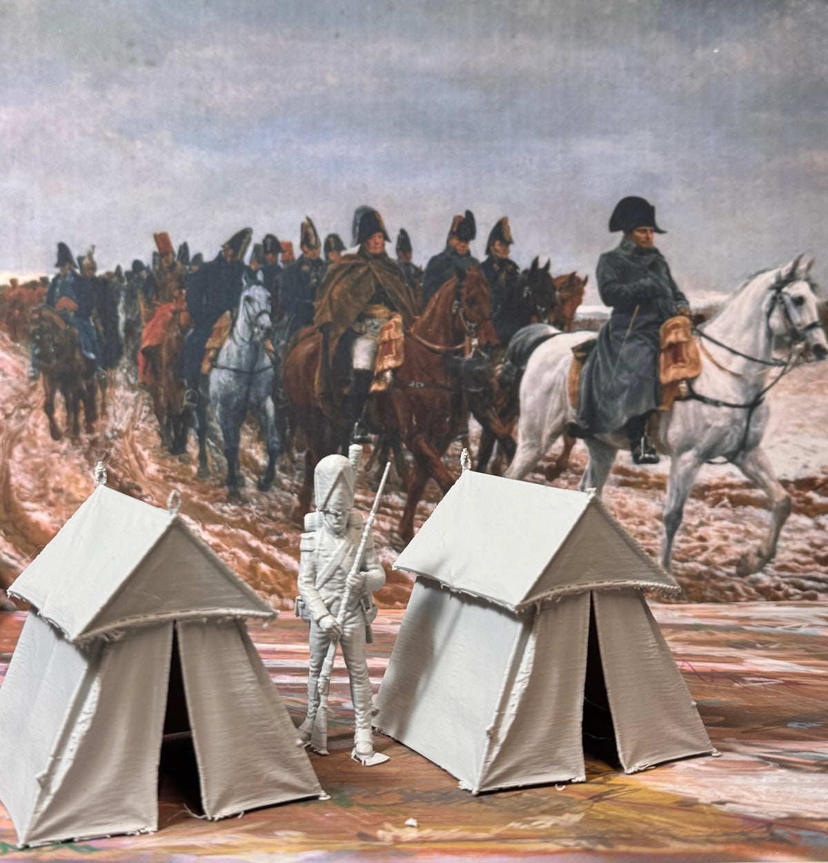 Napoleon-Serie Band 22 Zelte Insgesamt 3 Figur Deko Statue Puppenhaus