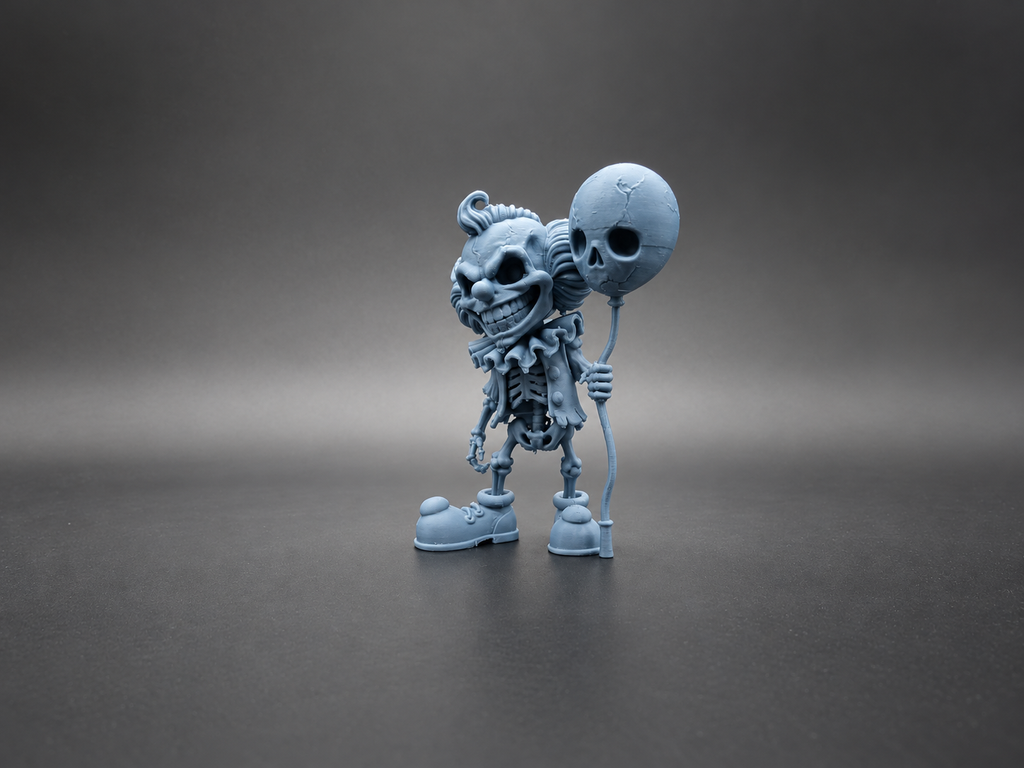 Twisted Carnival Halloween Skelett-Clown Figur Deko