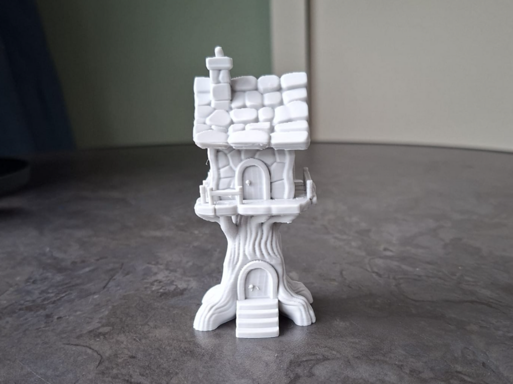 Winziges Fantasy-Baumhaus Süßes Miniatur-Feenhaus Figur Deko Statue süß