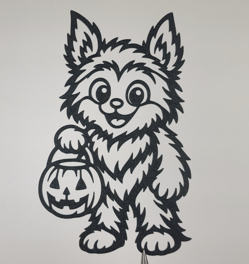 Niedliche Halloween Welpen Wandkunst Wandbild Wanddeko Wanddekoration Deko